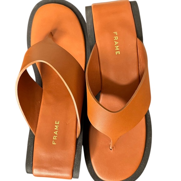 Frame Le Ocean Platform Leather Sandals $298 - Picture 5 of 11